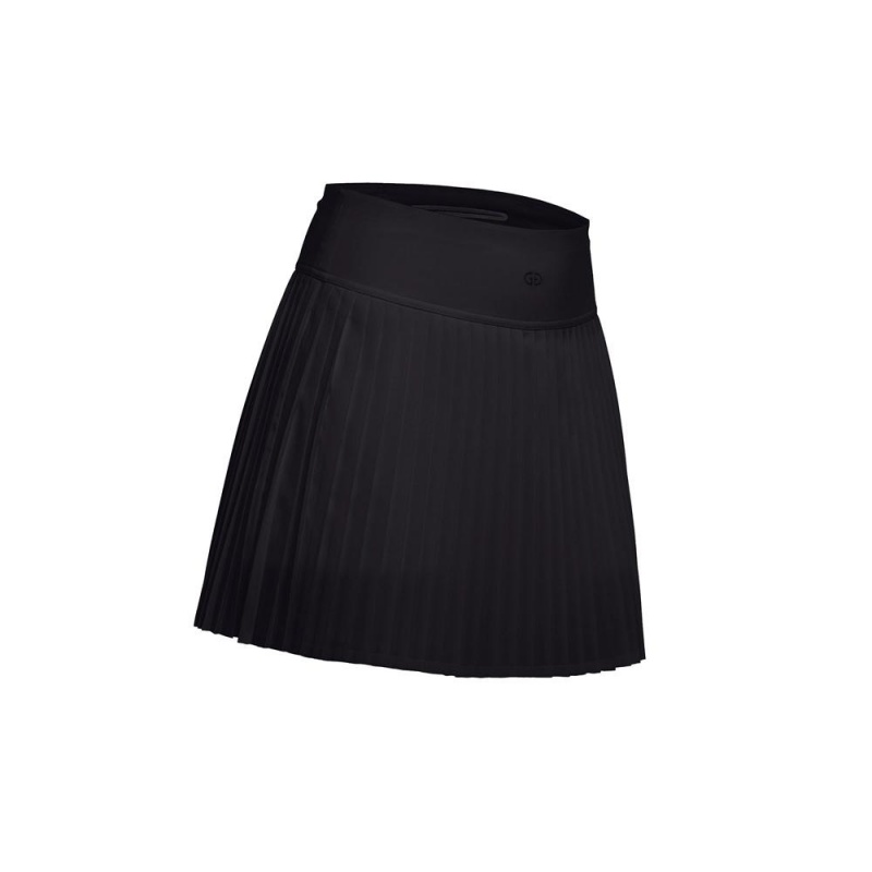 Goldbergh PLISSÉ Skirt Black | 793014YGI