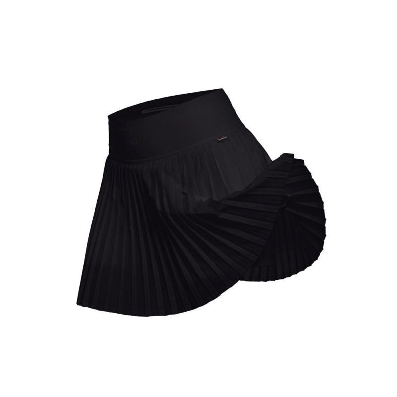 Goldbergh PLISSÉ Skirt Black | 793014YGI