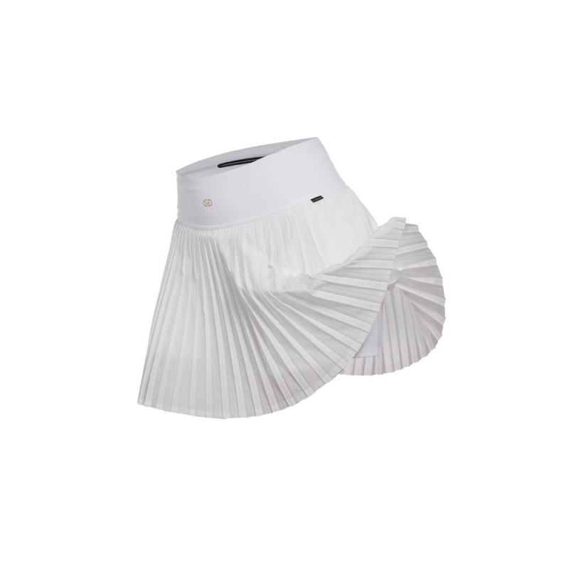 Goldbergh PLISSÉ Skirt White | 168273LVA