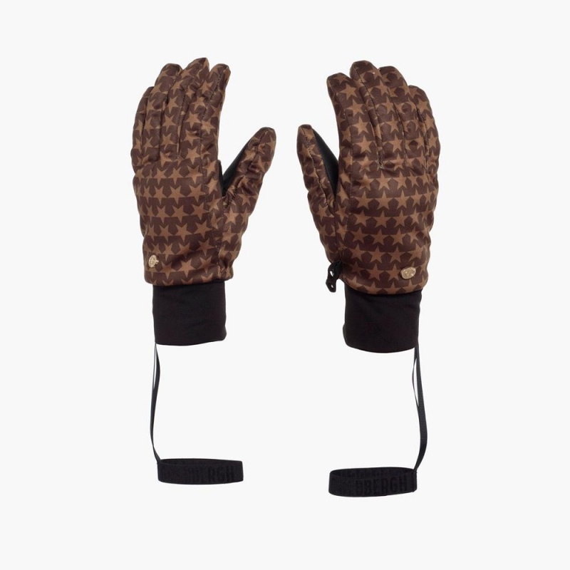 Goldbergh POLARIS Gloves Dark Brown | 519482VHU