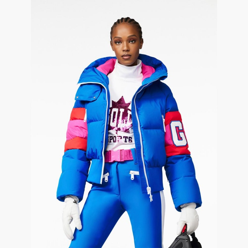 Goldbergh PUCK Ski Jacket Blue | 251378QDL