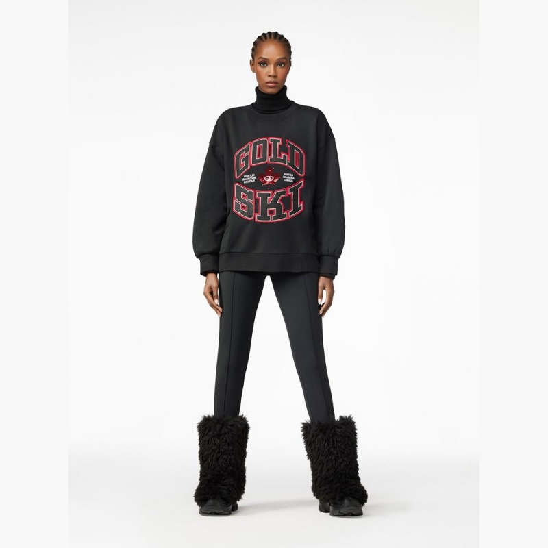 Goldbergh RINK crew neck Sweater Black | 210487OIU