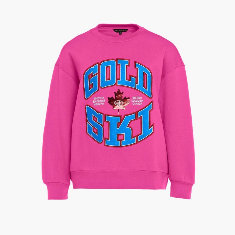 Goldbergh RINK crew neck Sweater Pink | 312065LNF