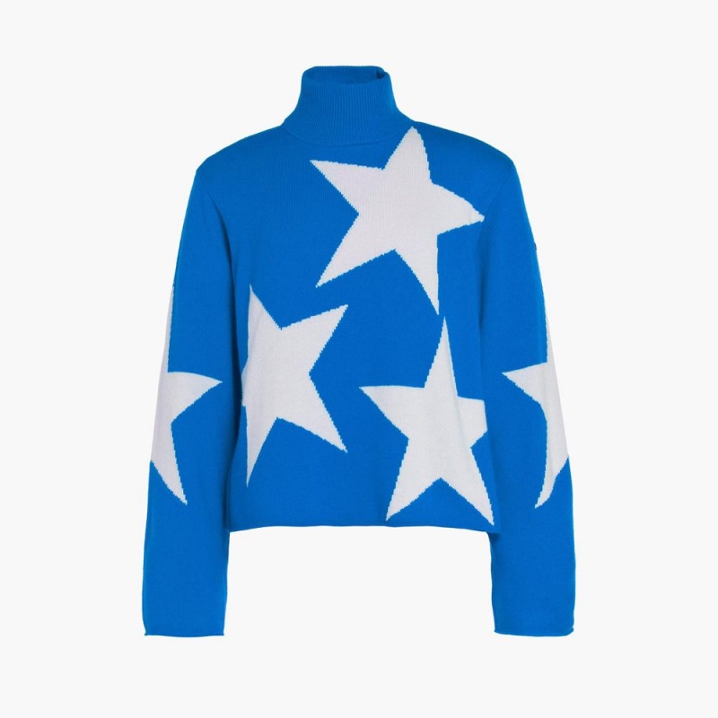 Goldbergh RISING STAR long sleeve knit Sweater Blue | 074985DFK