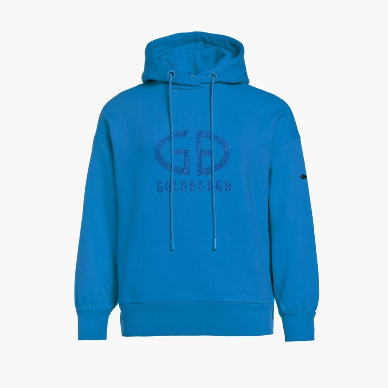 Goldbergh SPARKLING hooded Hoodie Blue | 042765WHX