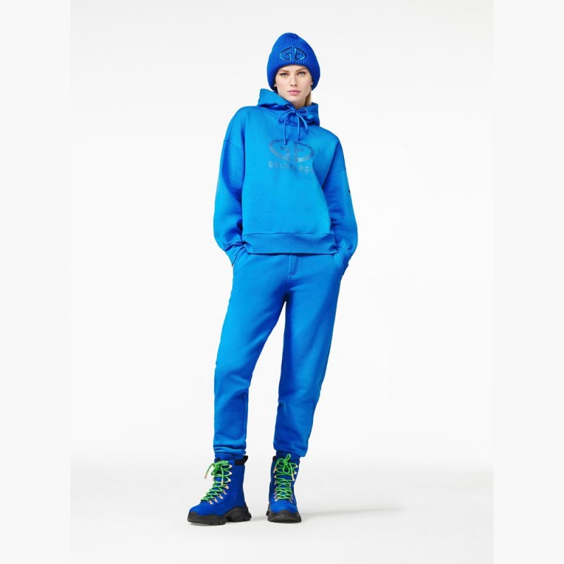 Goldbergh SPARKLING hooded Hoodie Blue | 042765WHX