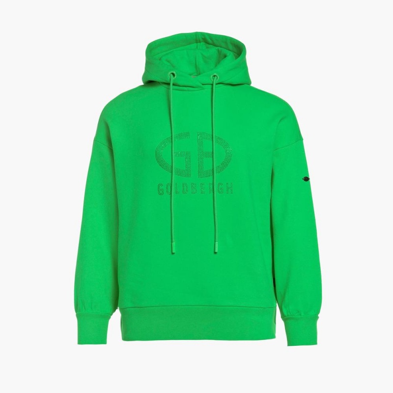 Goldbergh SPARKLING hooded Hoodie Green | 420789SQB