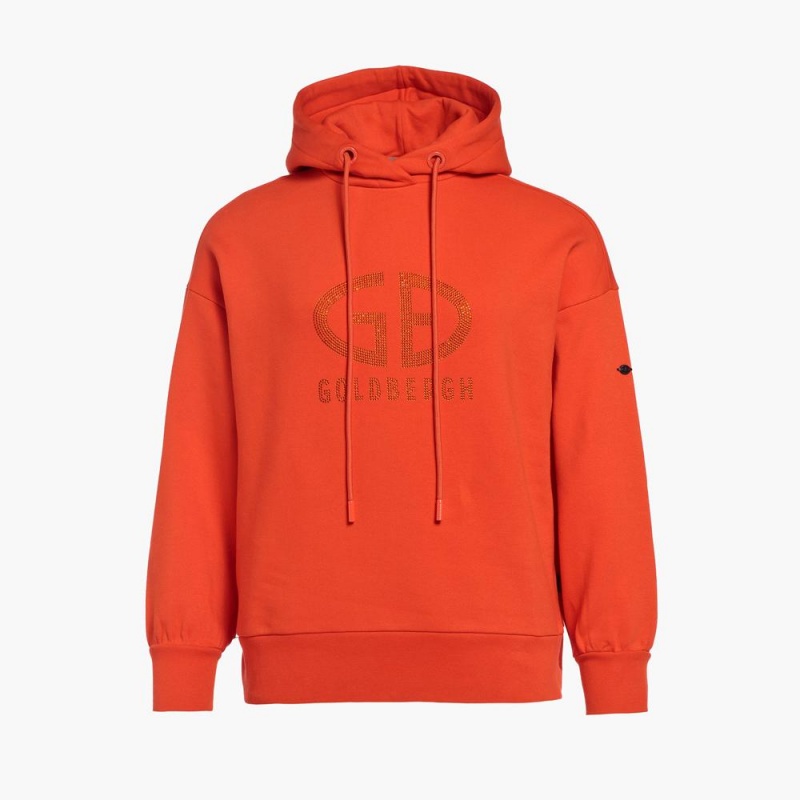 Goldbergh SPARKLING hooded Hoodie Orange | 214578JKF