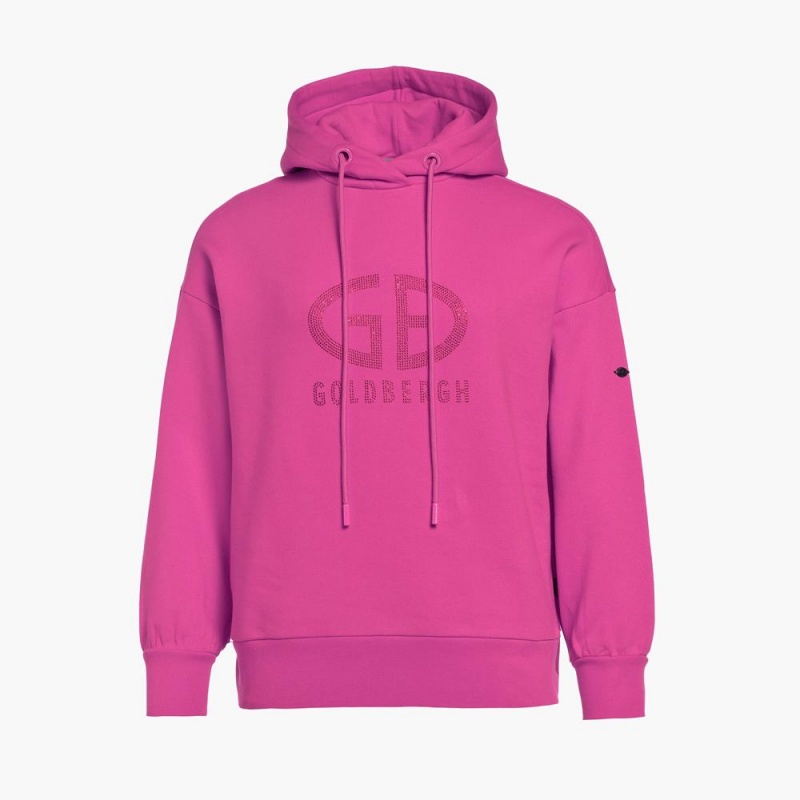 Goldbergh SPARKLING hooded Hoodie Pink | 972386YNZ