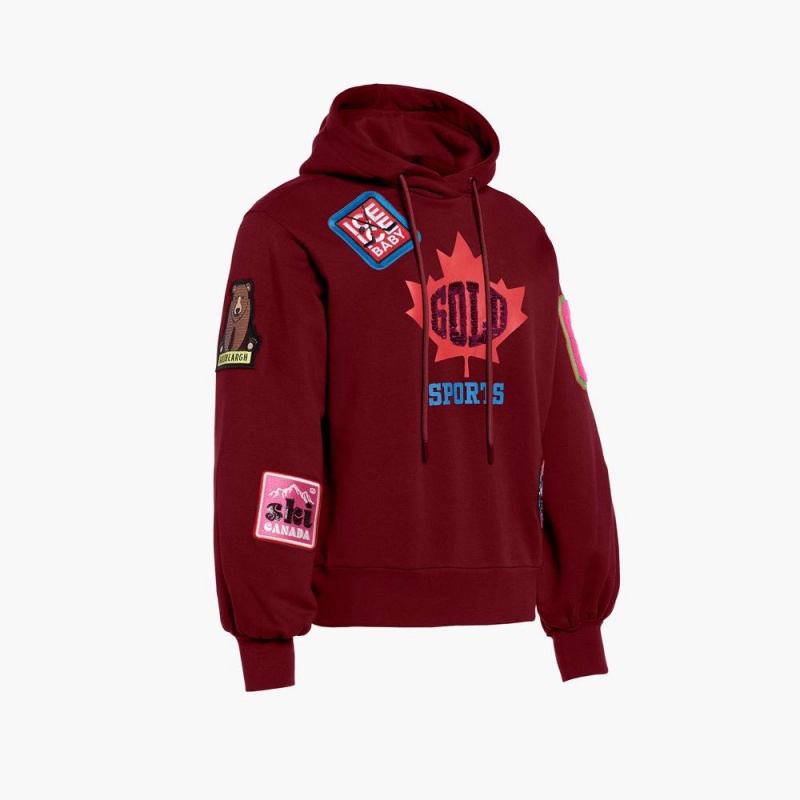 Goldbergh STANLEY hooded Hoodie Dark Red | 324861HFM