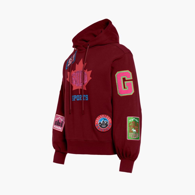 Goldbergh STANLEY hooded Hoodie Dark Red | 324861HFM