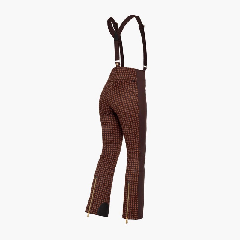 Goldbergh STARSKI Ski Pants Dark Brown | 623059TLR