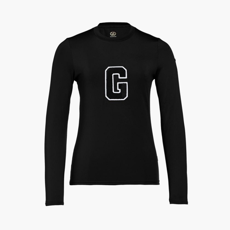 Goldbergh SUPER G long sleeve T-shirts Black | 496310ZFG