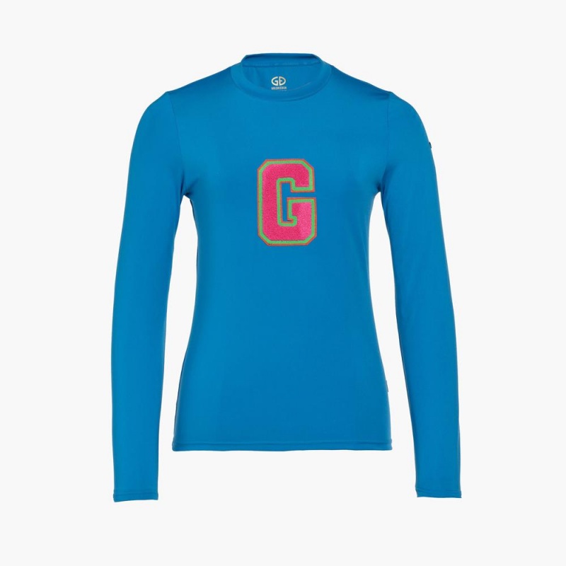 Goldbergh SUPER G long sleeve T-shirts Blue | 697528LQO