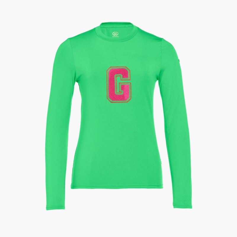 Goldbergh SUPER G long sleeve T-shirts Green | 761283PHZ