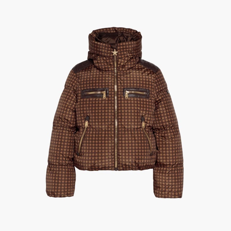 Goldbergh TRACK Ski Jacket Dark Brown | 839420OWN